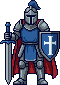 Converted result for recipe 1: the knight sprite with a transparent background
