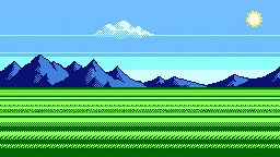 Converted result for recipe 4: the mountain landscape kept as a full-frame background